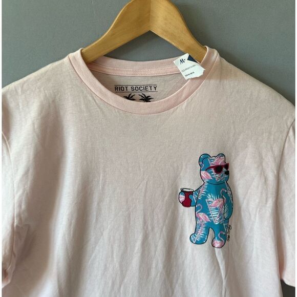 5 for $45 NWT Riot Society Tshirt Shirt Man Size M Pink - Picture 4 of 8